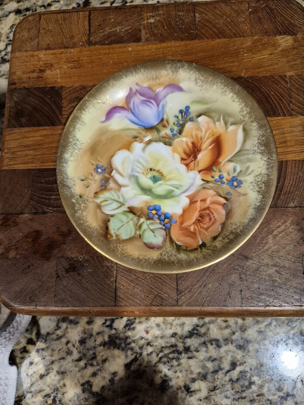 Vintage Takiro China Floral Decorative Saucer, Vibrant Colors